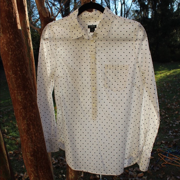 J. Crew Polka Dot Printed Voile Popover - Picture 5 of 7